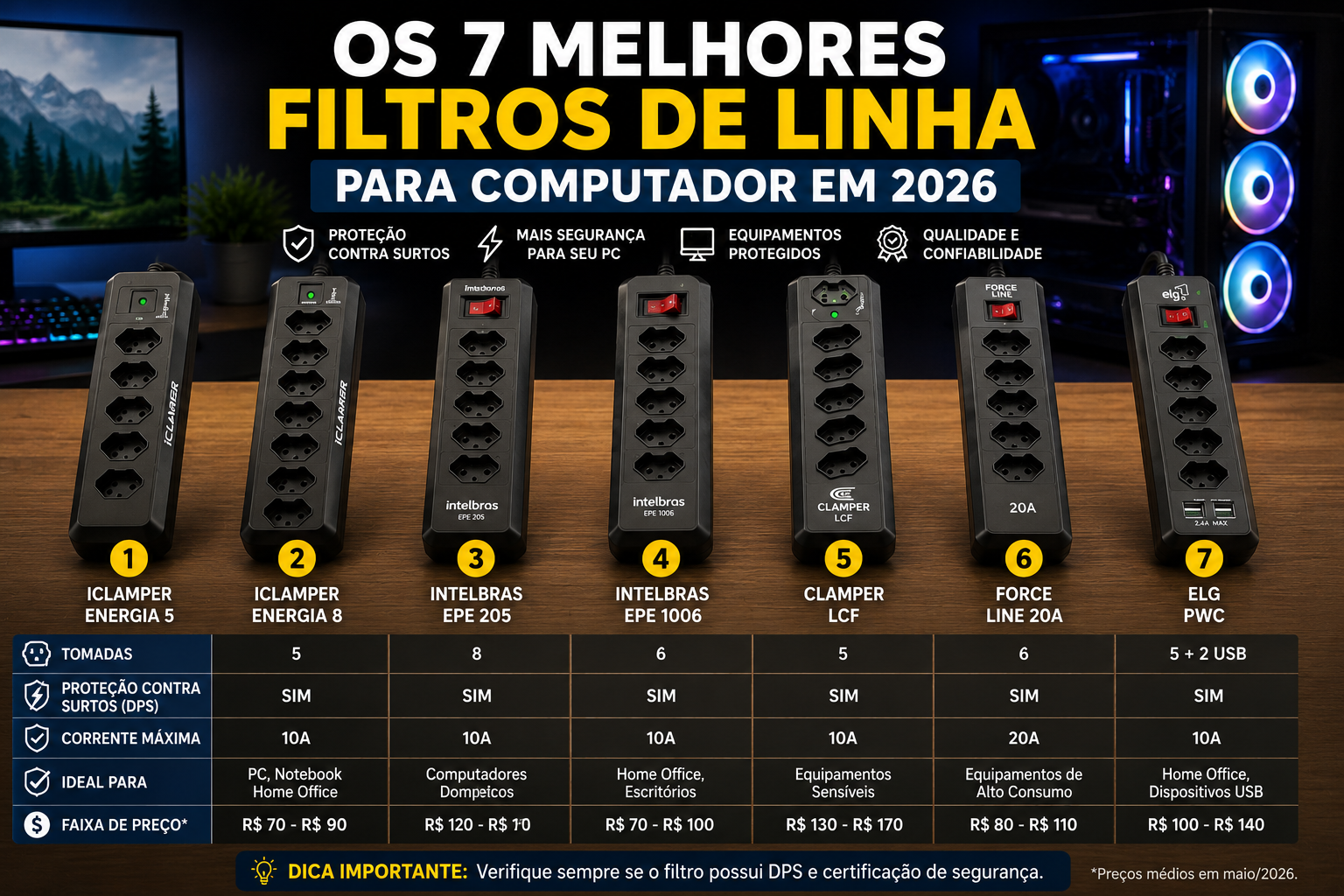 Os 7 melhores filtros de linha 2026